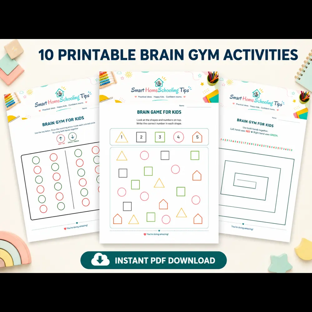 Brain Gym for Kids: 10 Printable Focus Activities