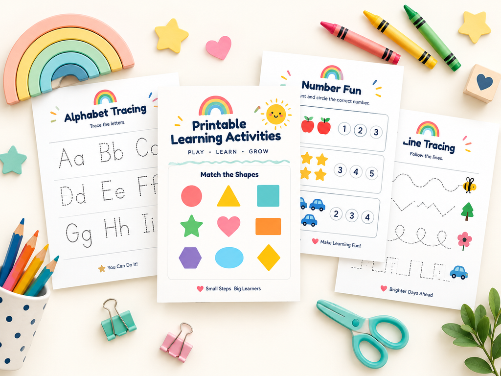 Printable learning activities for children