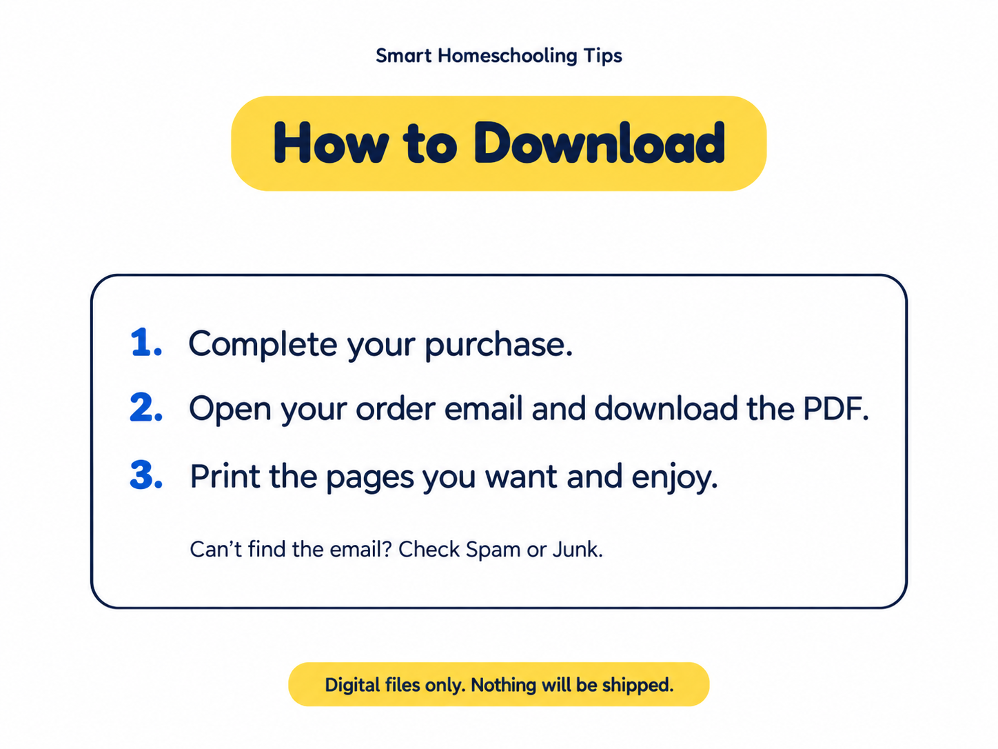 How to download: complete your purchase, open your order email, download the PDF and print your chosen pages.