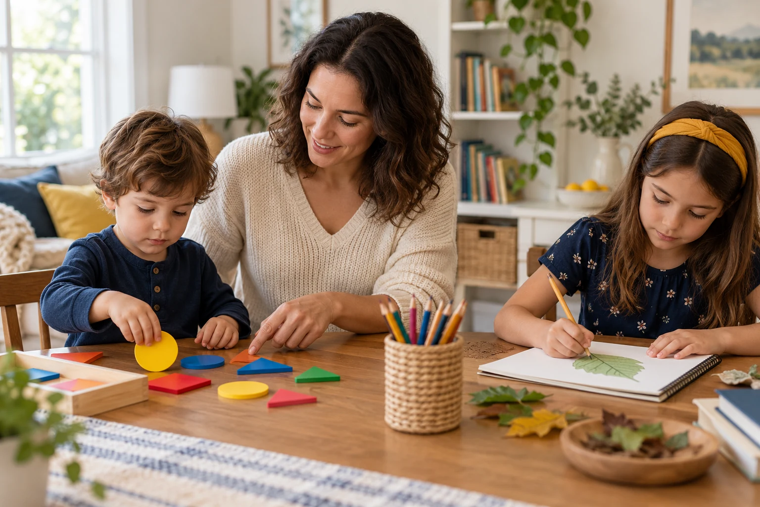 Teaching Two Different Ages Together at Home